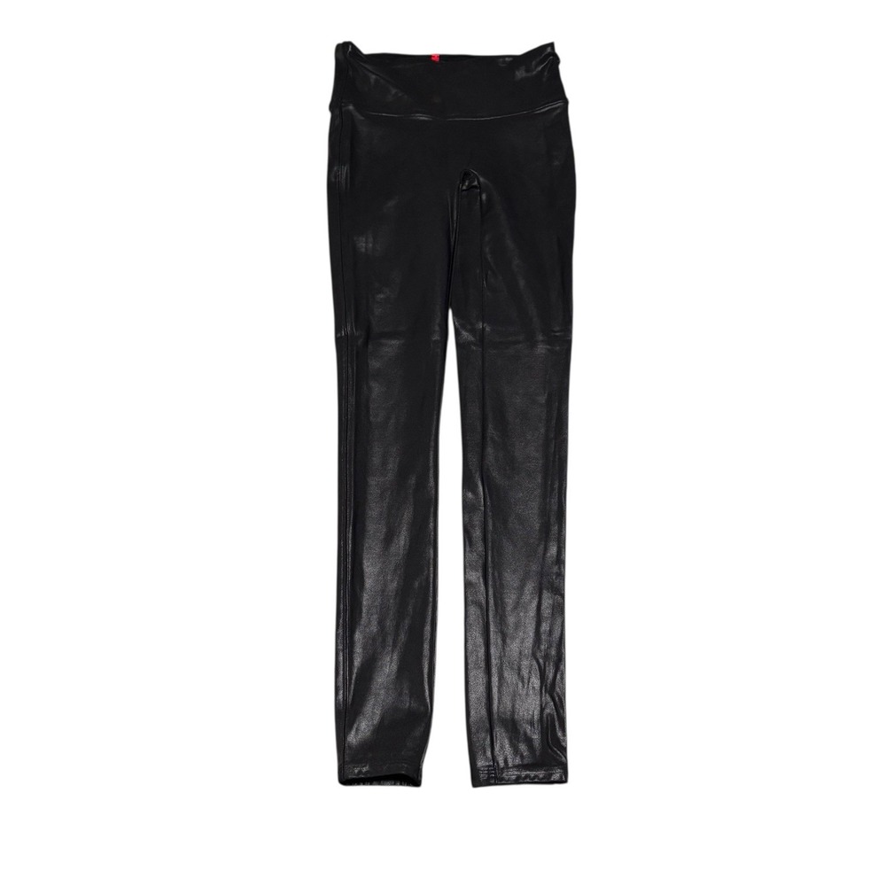 SPANX Women's Faux Leather Leggings Black Size Small 23 x 27
